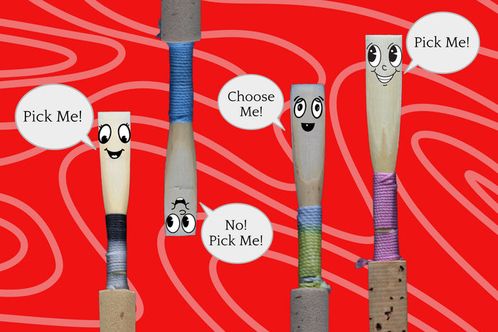 Four Oboe Reed characters shouting 'pick me'