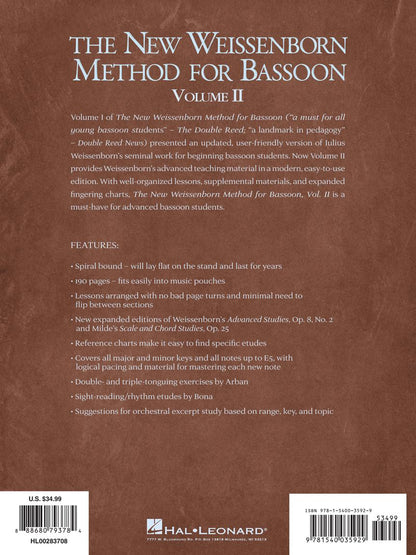 Weissenborn Method for Bassoon Book 2